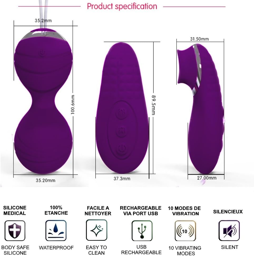 Dalia - Boules de geisha télécommandées Confort-Celeste