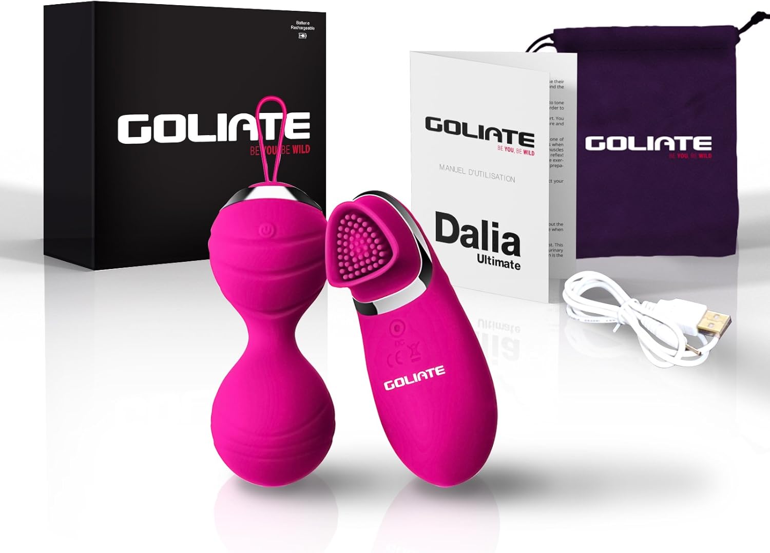 Dalia - Boules de geisha télécommandées 3-en-1 Confort-Celeste