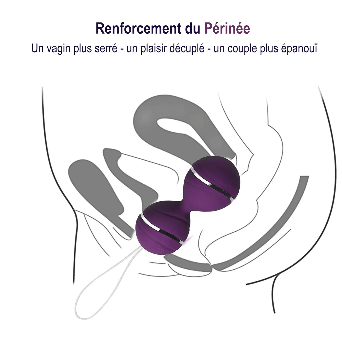 Dalia - Boules de geisha télécommandées Confort-Celeste